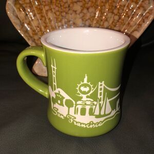 Beautiful San Francisco Artist Designed Chiseled City Scape Ceramic Mug